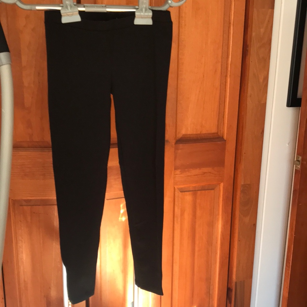 Kate spade black leggings with gold zipper accent